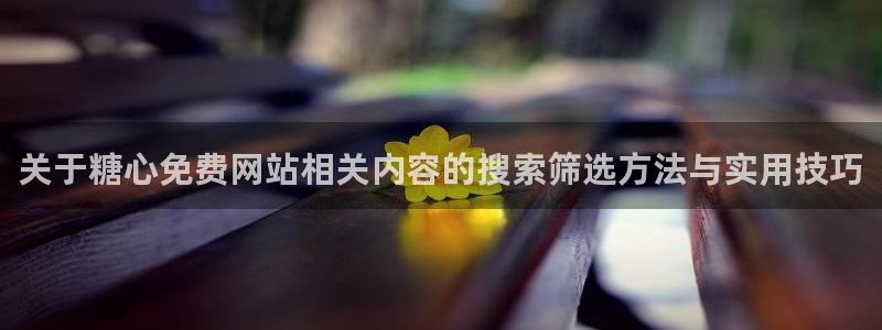糖心在线锅锅：关于糖心免费网站相关内容的搜索筛选方法与实用技巧