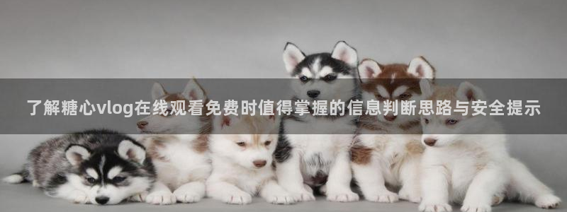 糖心短视频：了解糖心vlog在线观看免费时值得掌握的信息判断思路与安全提示