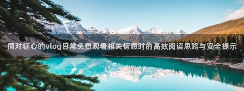 糖心网站在线观看:面对糖心的vlog日常免费观看相关信息时的高效阅读思路与安全提示