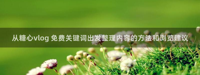糖心.vlog:从糖心vlog 免费关键词出发整理内容的方法和浏览建议